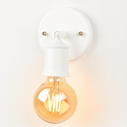 Serena Single-Lamp White Wall Scone