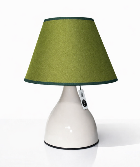 Naomi White olive Table lamp