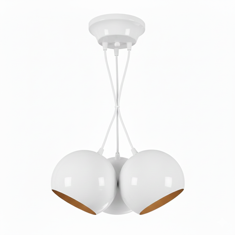 Globo Trio Chandelier White