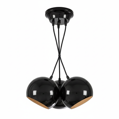 Globo Trio Chandelier Black