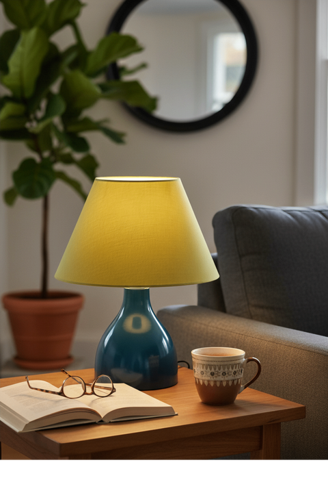Naomi blue olive Table lamp