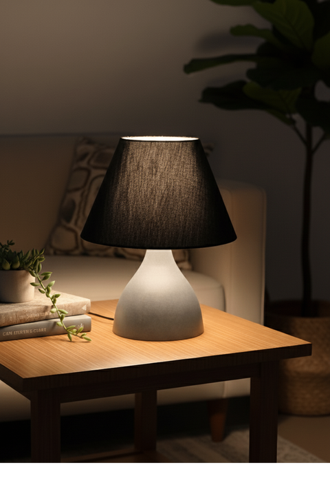 Naomi Gray Black Table lamp