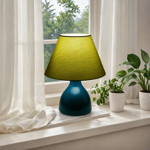 Naomi blue olive Table lamp
