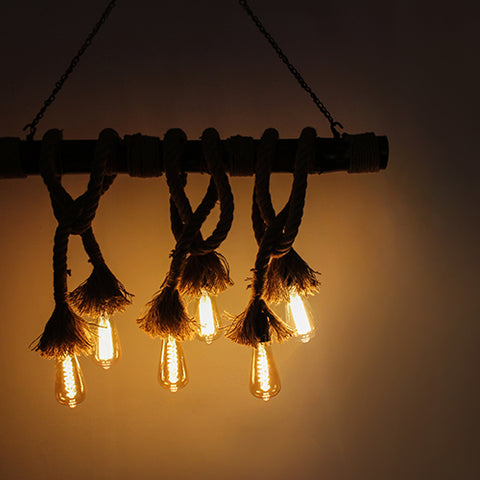 Bamboo 6 chandelier