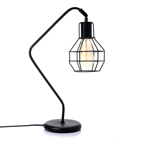 Bomb Cage Industrial Black Table Lamp