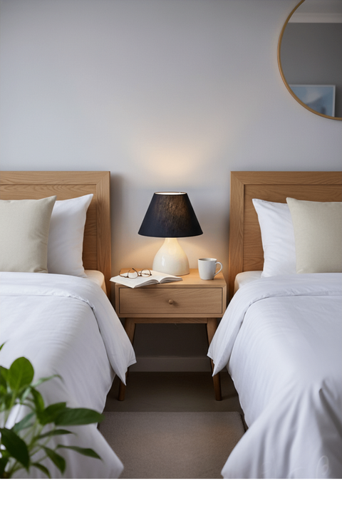 Naomi White Black Table Lamp