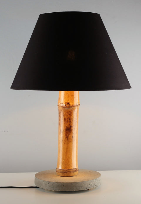 Asia Bamboo Table Lamp ~ Concrete Base