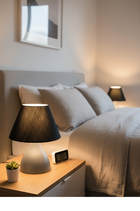Naomi Grey Black Table lamp