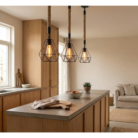 Diamond Rope Pendant light