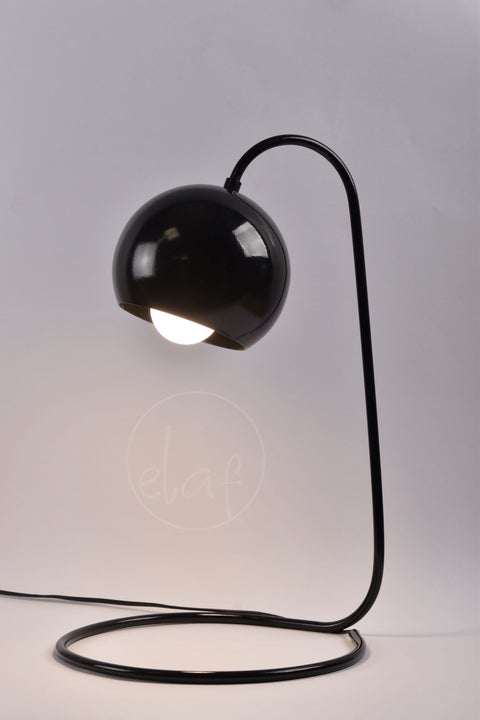 Curly Black Glossy Table lamp