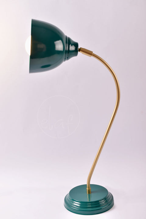 TAJ Cyan Gold desk lamp ~ Adjustable Head