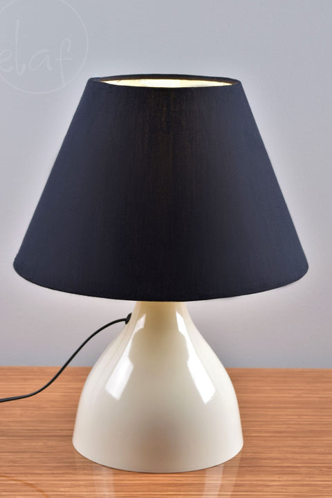 Naomi White Black Table Lamp