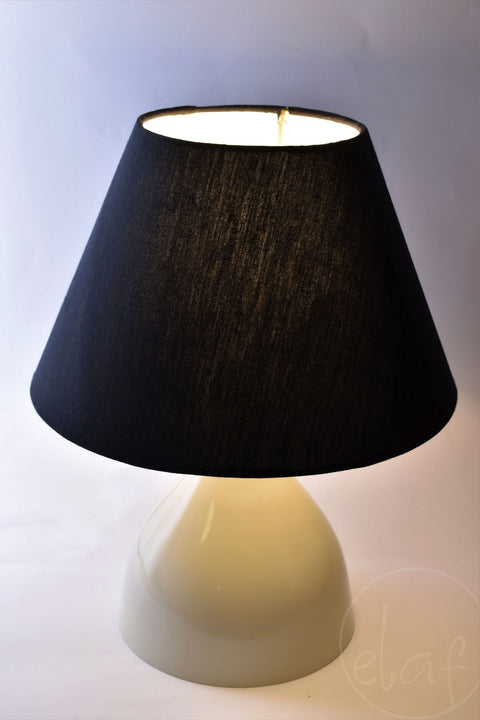 Naomi White Black Table Lamp