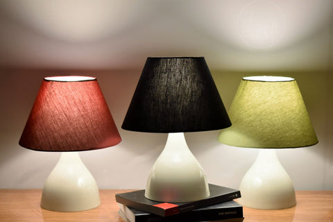 Naomi White Black Table Lamp