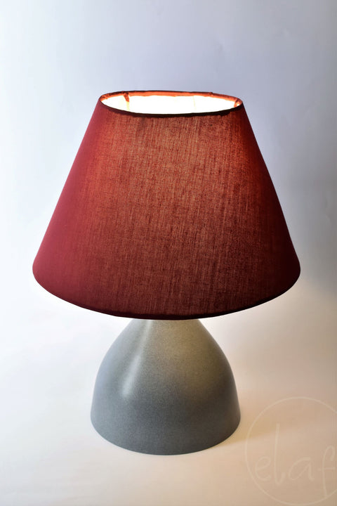 Naomi Grey Maroon Table lamp