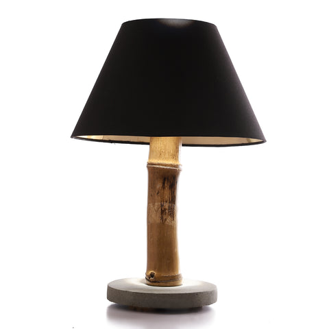 Asia Bamboo Table Lamp ~ Concrete Base