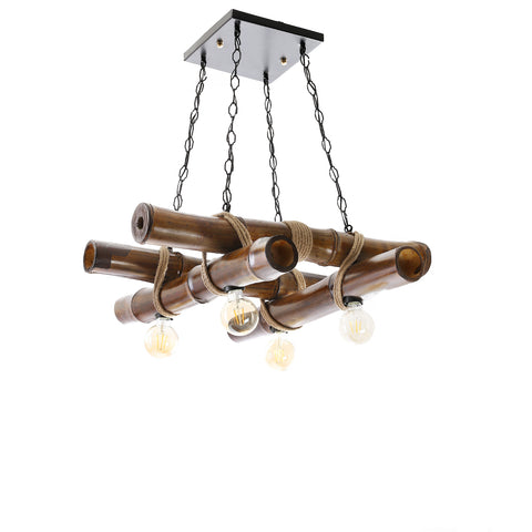 Pergola Bamboo Chandelier/ 4 Bulbs