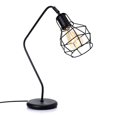 Bomb Cage Industrial Black Table Lamp