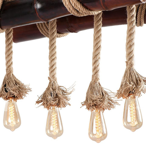 Pergola Rope Bamboo Chandelier